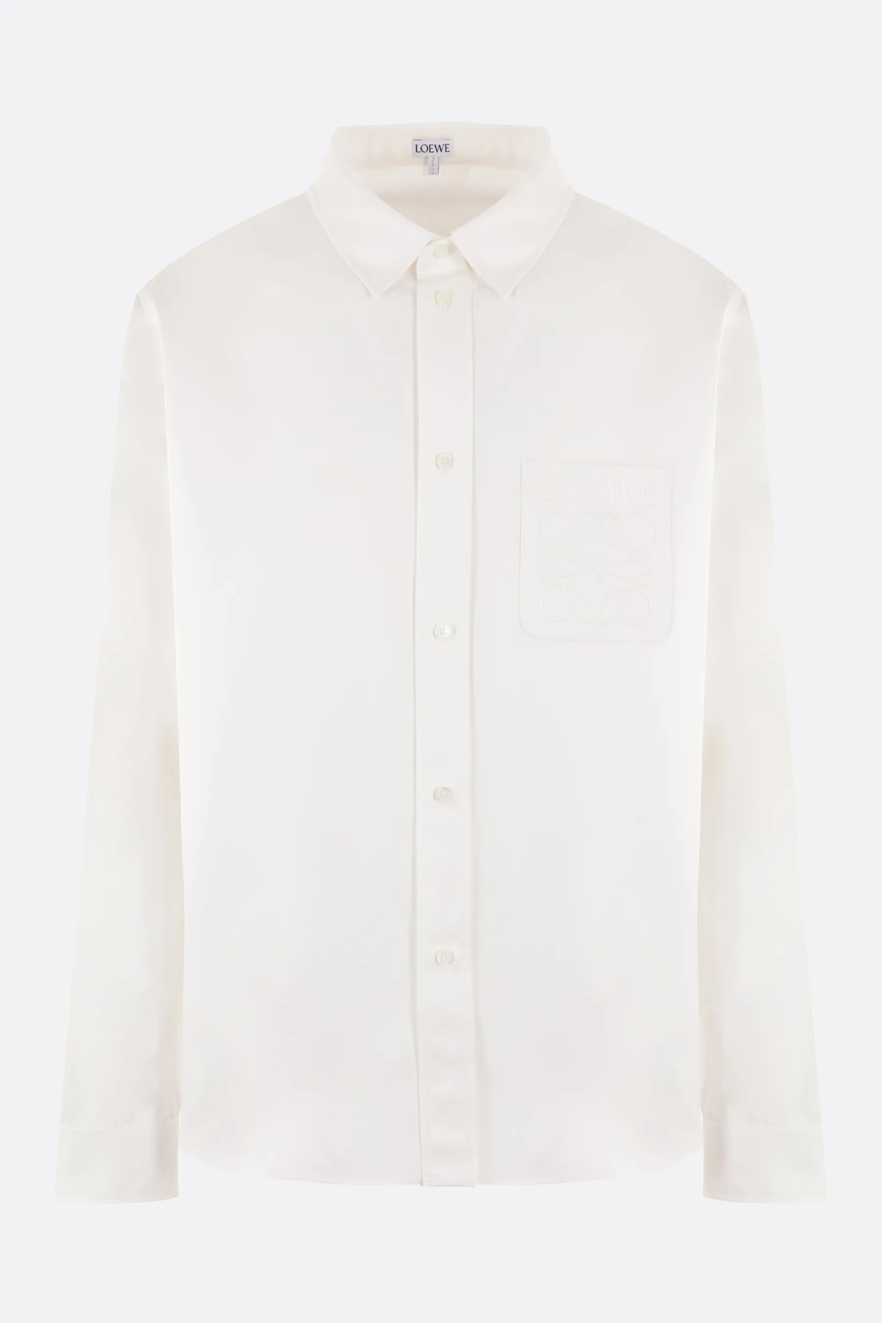  LOEWE camicia in twill ricamo Anagram 