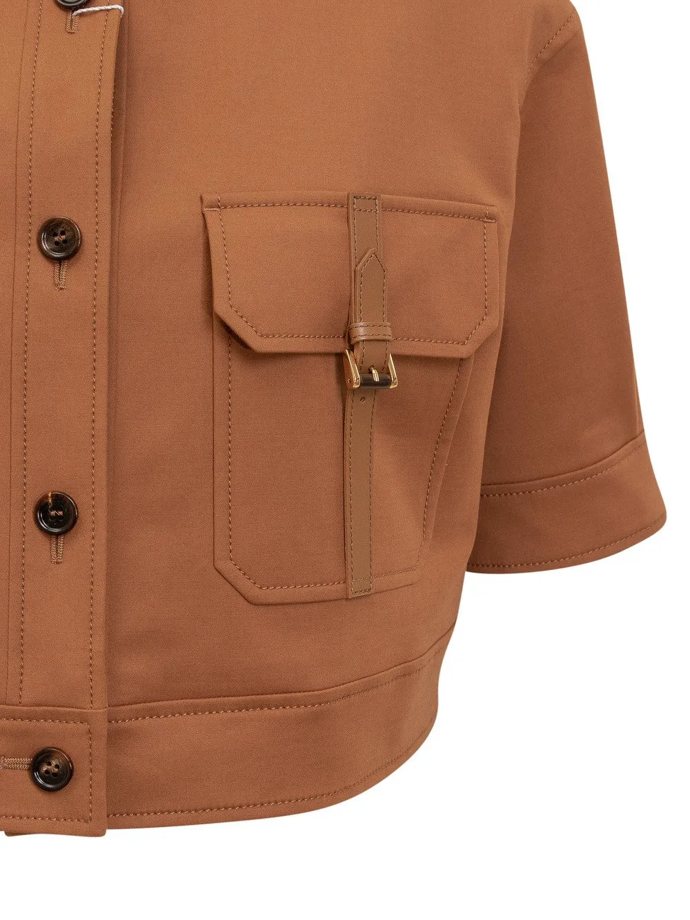 MAX MARA Giacca Agiate con Cinturini in Pelle  