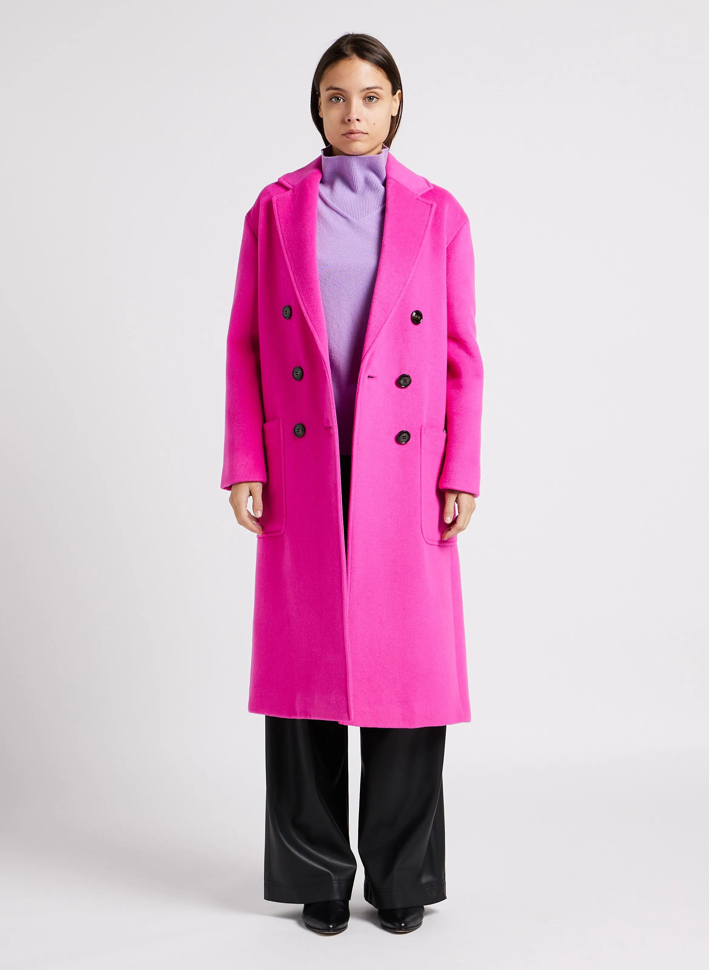  MAX&Co.   ELEMENTO - Cappotto dritto con revers | Rosa