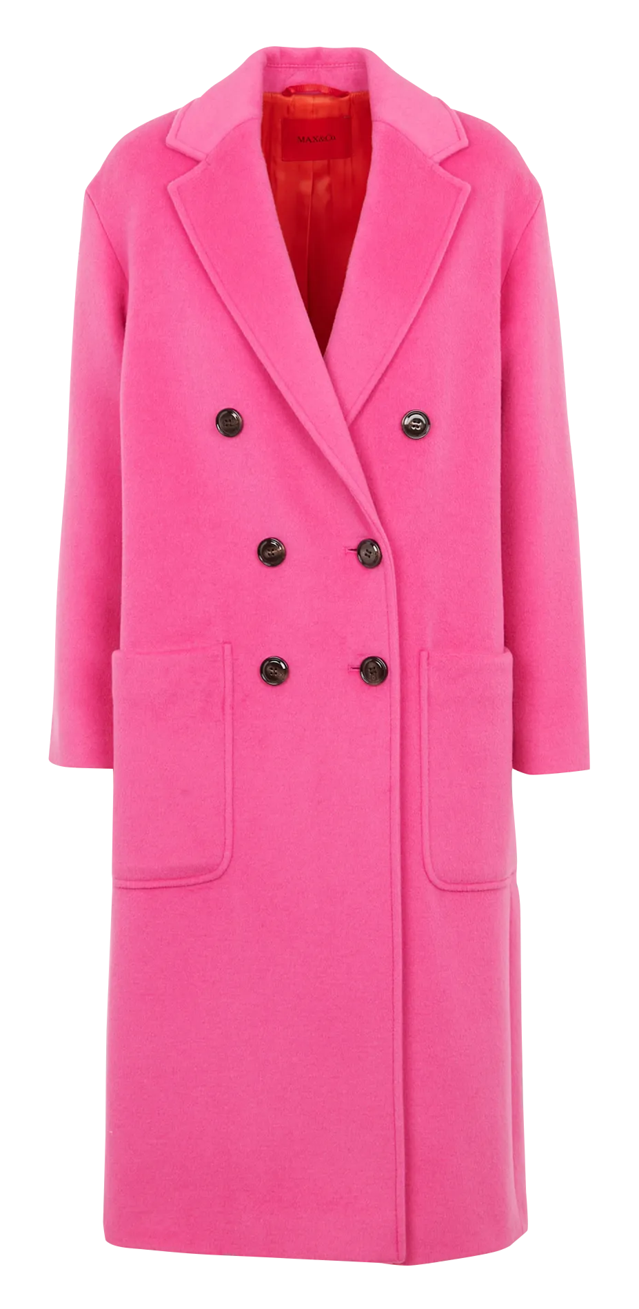  MAX&Co.   ELEMENTO - Cappotto dritto con revers | Rosa