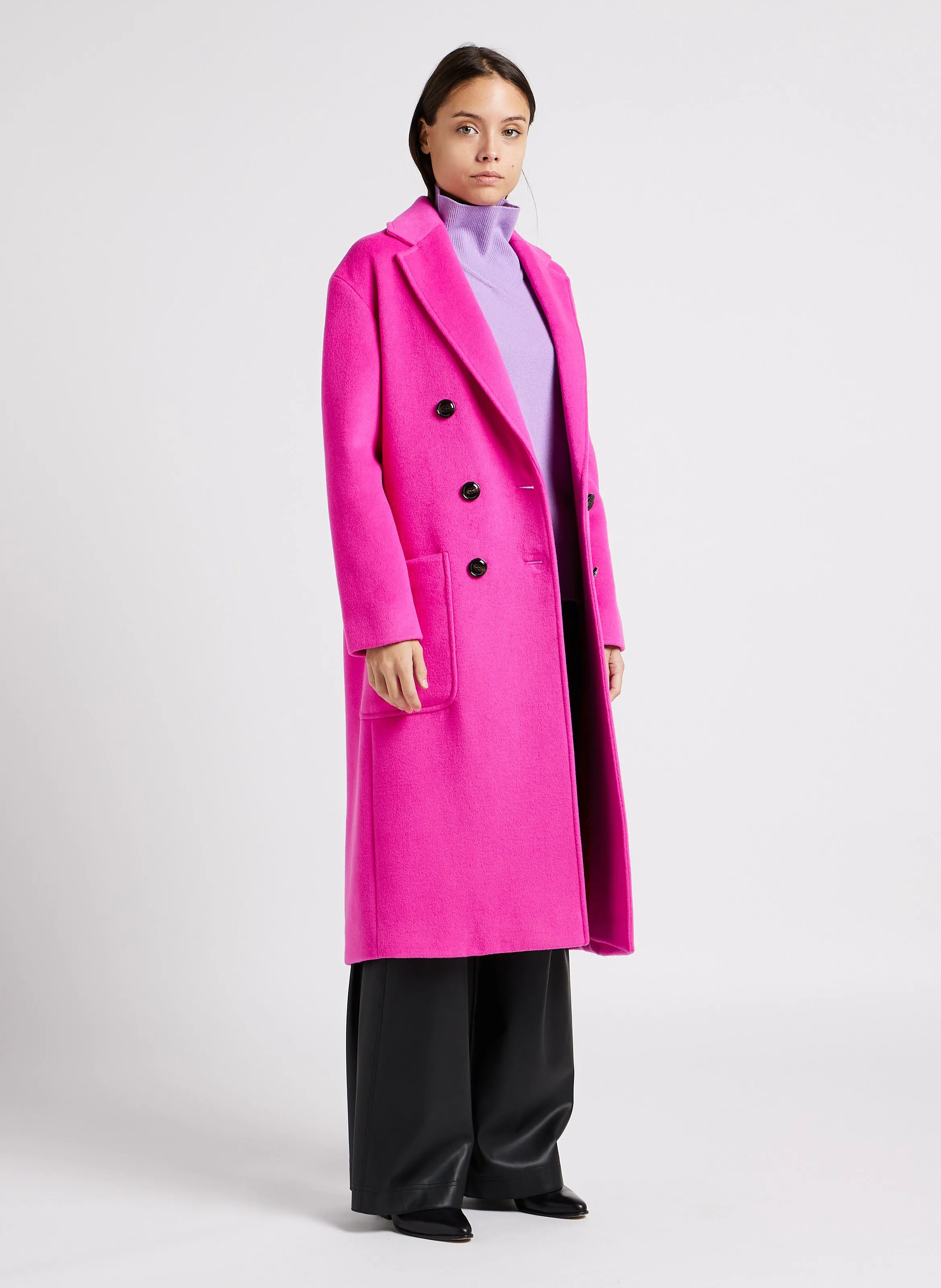  MAX&Co.   ELEMENTO - Cappotto dritto con revers | Rosa