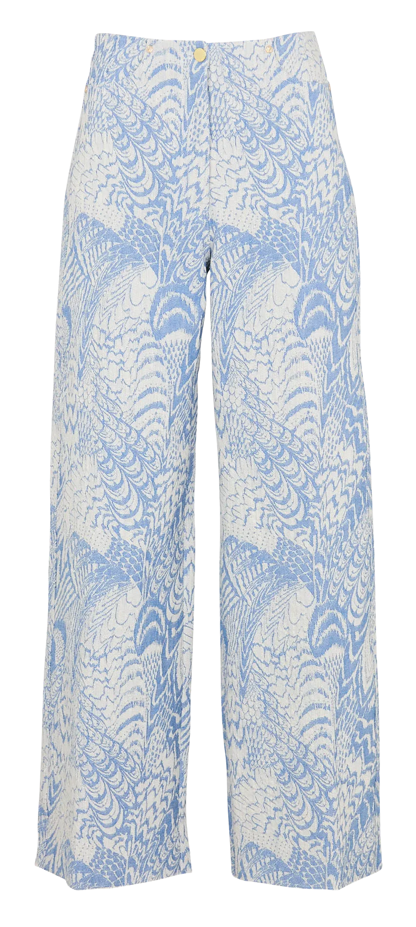  MOMONI   MARABA - Pantaloni larghi in jacquard di misto cotone | Blu