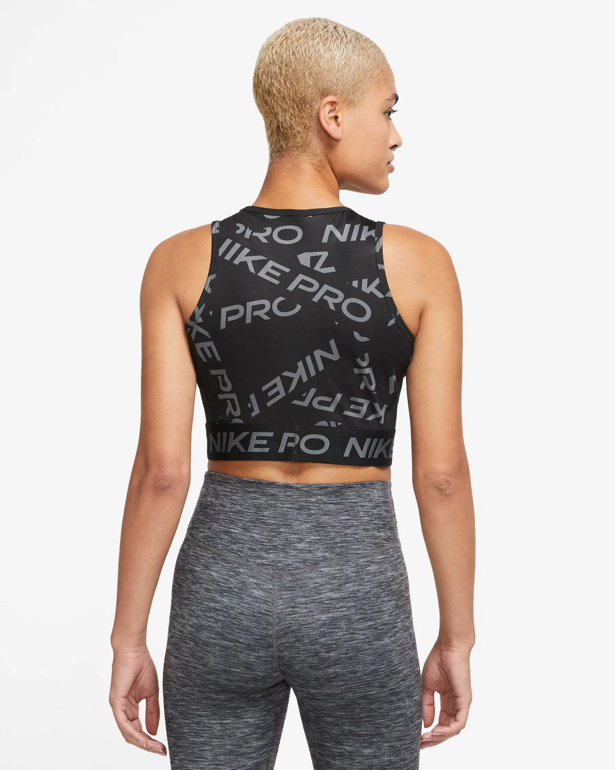 Nike Canotta Pro Dri-Fit Crop Nero Donna