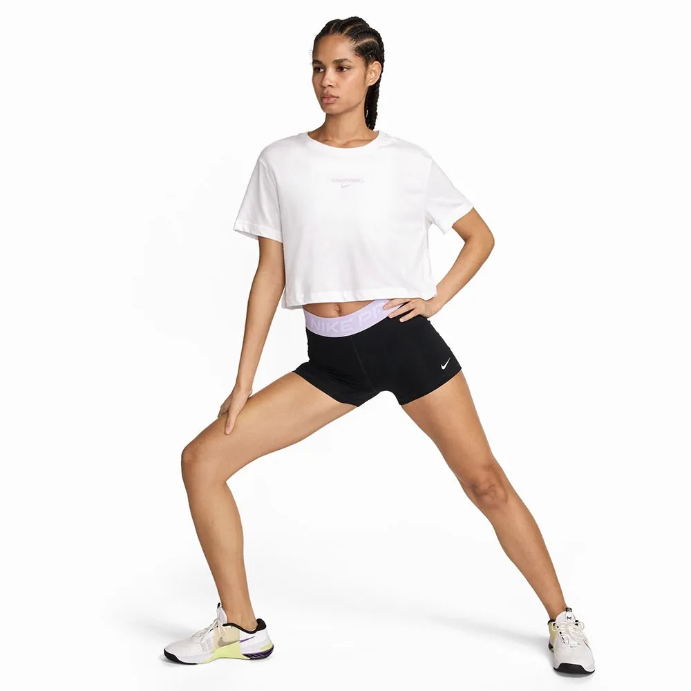 Nike Maglietta Palestra Crop Train Pro Bianco Donna