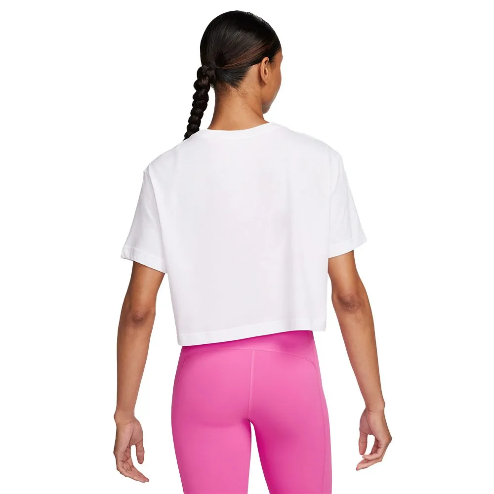 Nike Maglietta Palestra Nike Pro Train Crop Bianco Donna