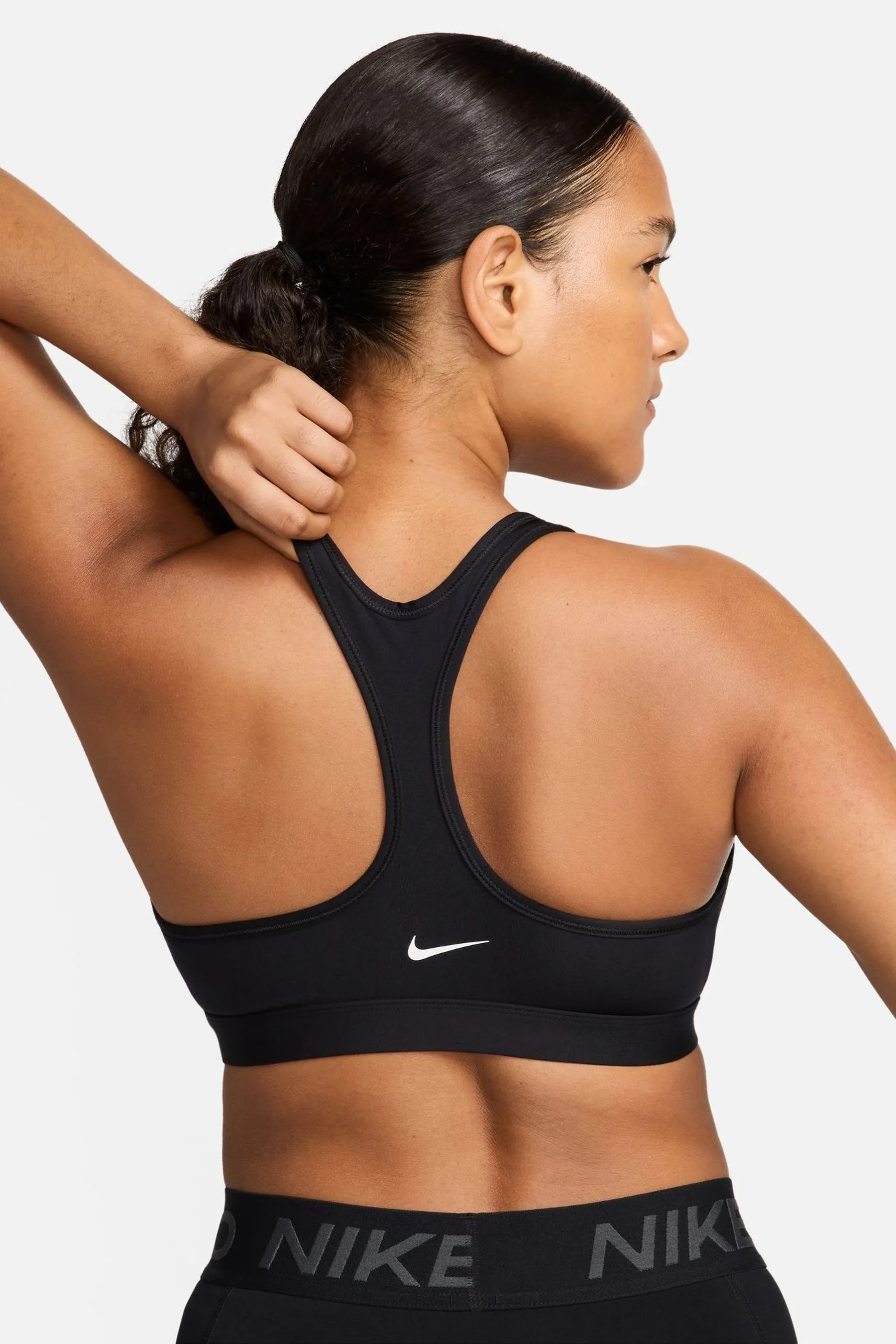 Nike Pro - Reggiseno sportivo sostegno leggero con logo e grafica senza imbottitura