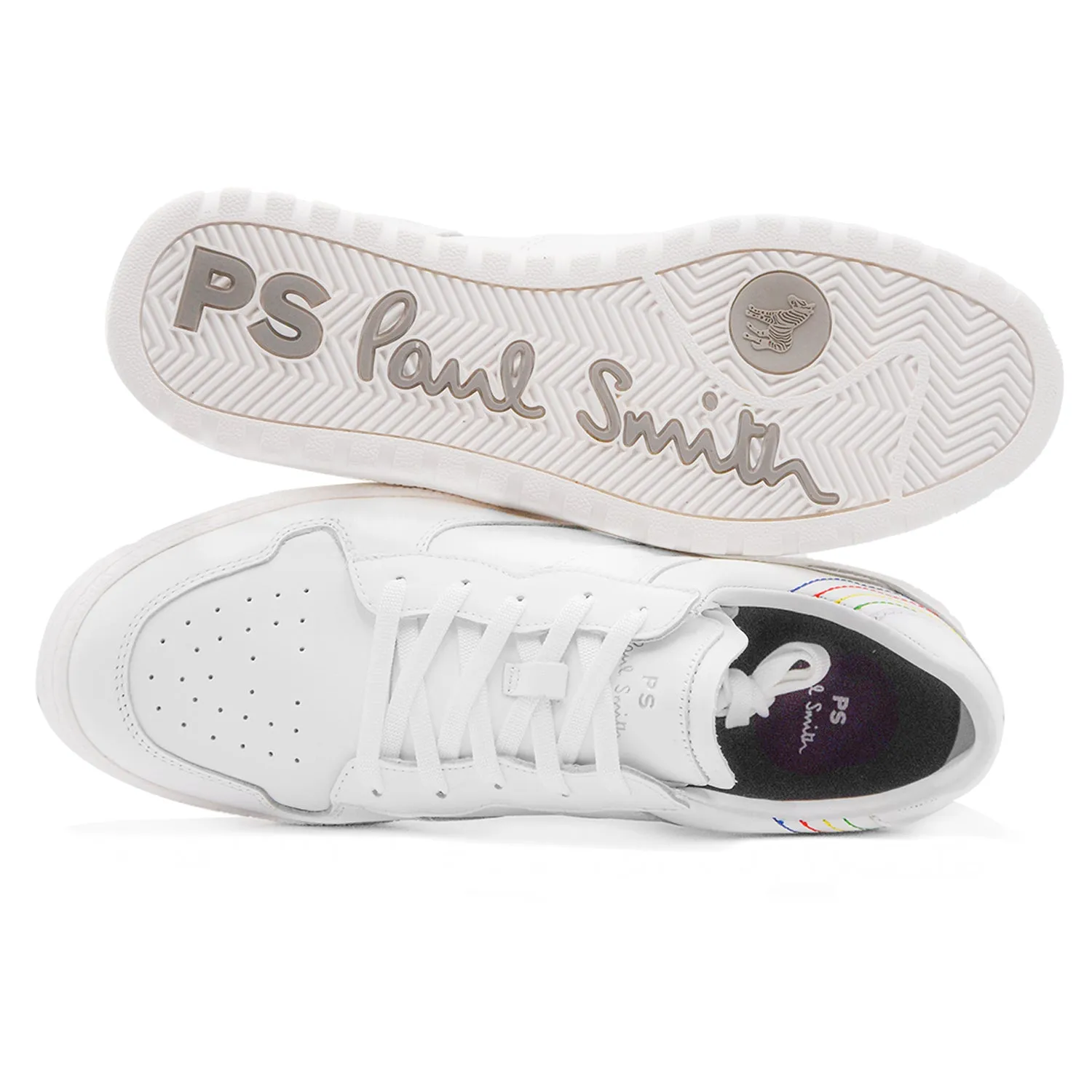 Paul Smith Sneakers Liston Bianco Uomo Cucitura Sports Stripe