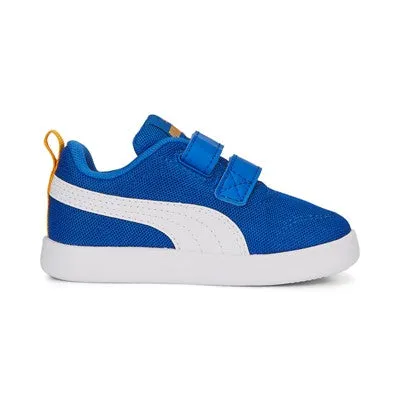 Puma sneakers da bambino in mesh traspirante Courtflex v2 V Inf 371759-14 victoria blue-white-zinnia