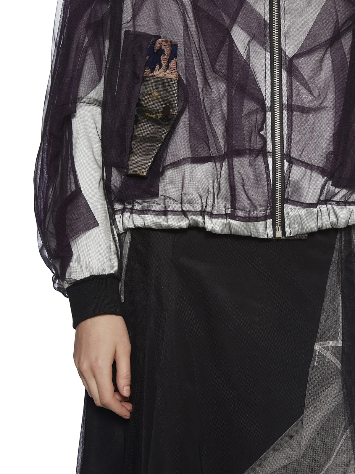 QUETSCHE_  BOMBER IN SATIN E TULLE 