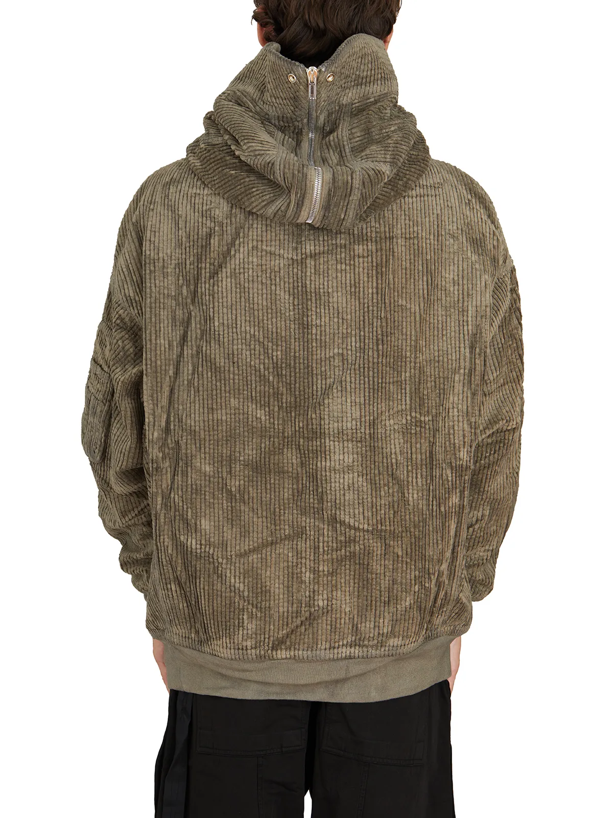 RICK OWENS DRKSHDW  BOMBER IMBOTTITO HOODED LONG BOMBER DUST 