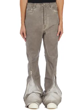 RICK OWENS DRKSHDW  PANTALONI IN DENIM BOLAN BANANA DUST 