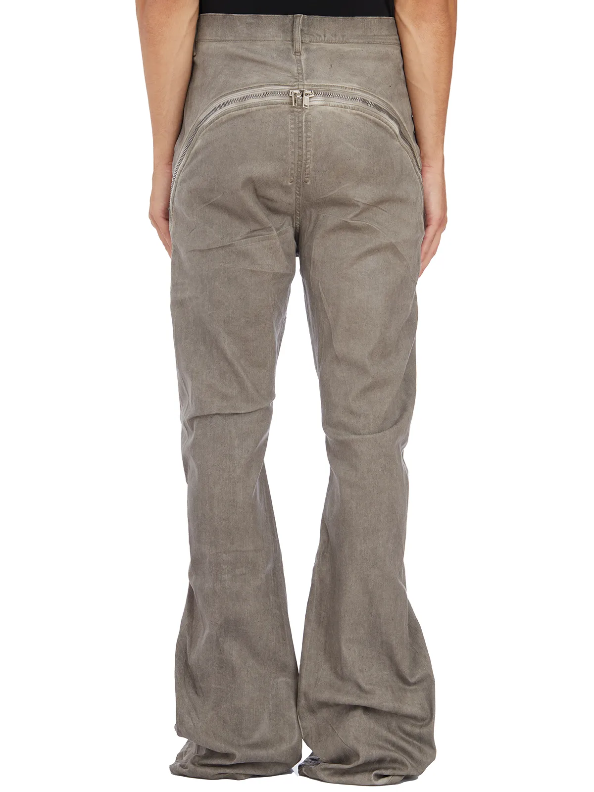 RICK OWENS DRKSHDW  PANTALONI IN DENIM BOLAN BANANA DUST 