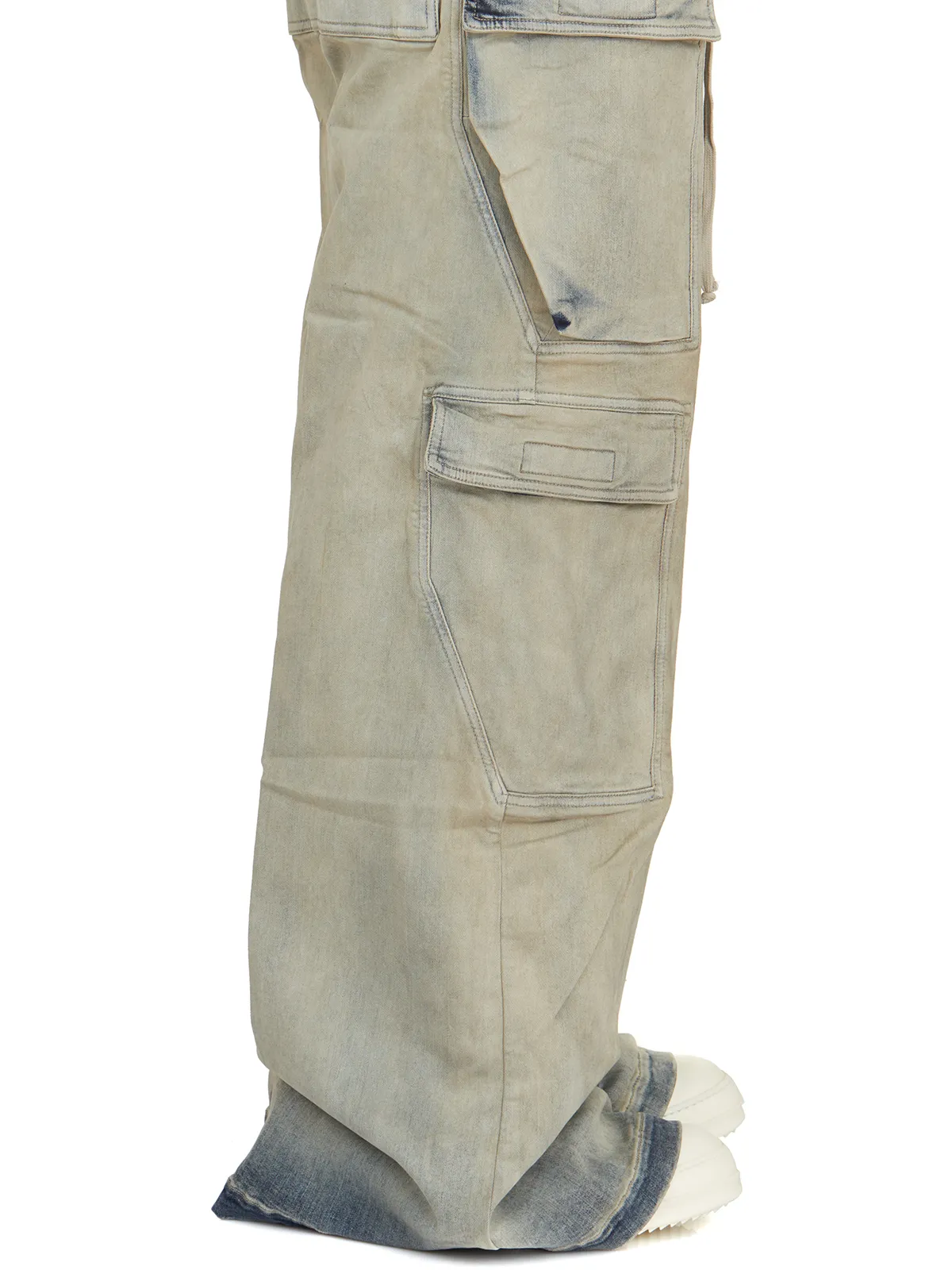 RICK OWENS DRKSHDW  PANTALONI IN DENIM DOUBLE CARGO JUMBO BELAS 