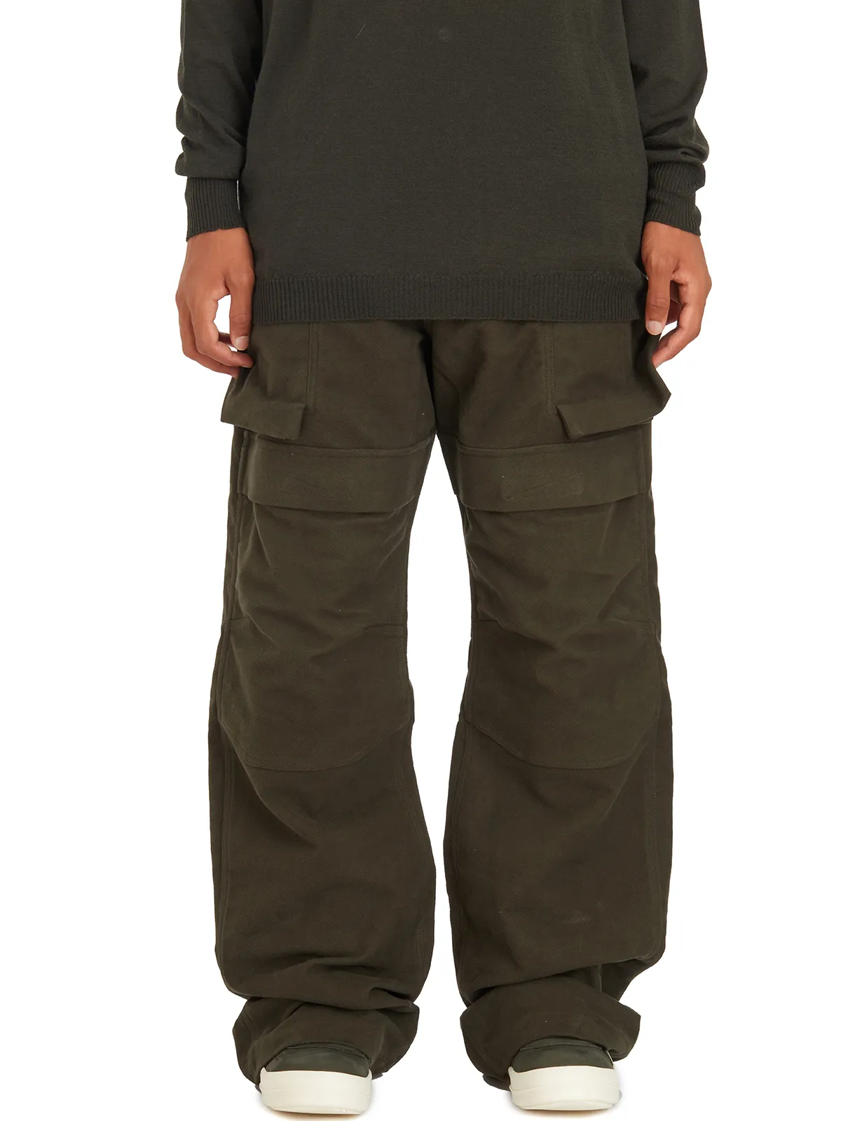 RICK OWENS  PANTALONI STEFAN CARGO FOREST 