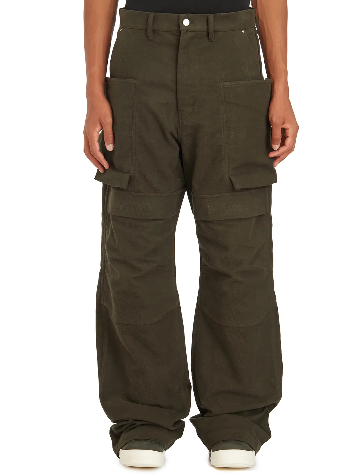 RICK OWENS  PANTALONI STEFAN CARGO FOREST 