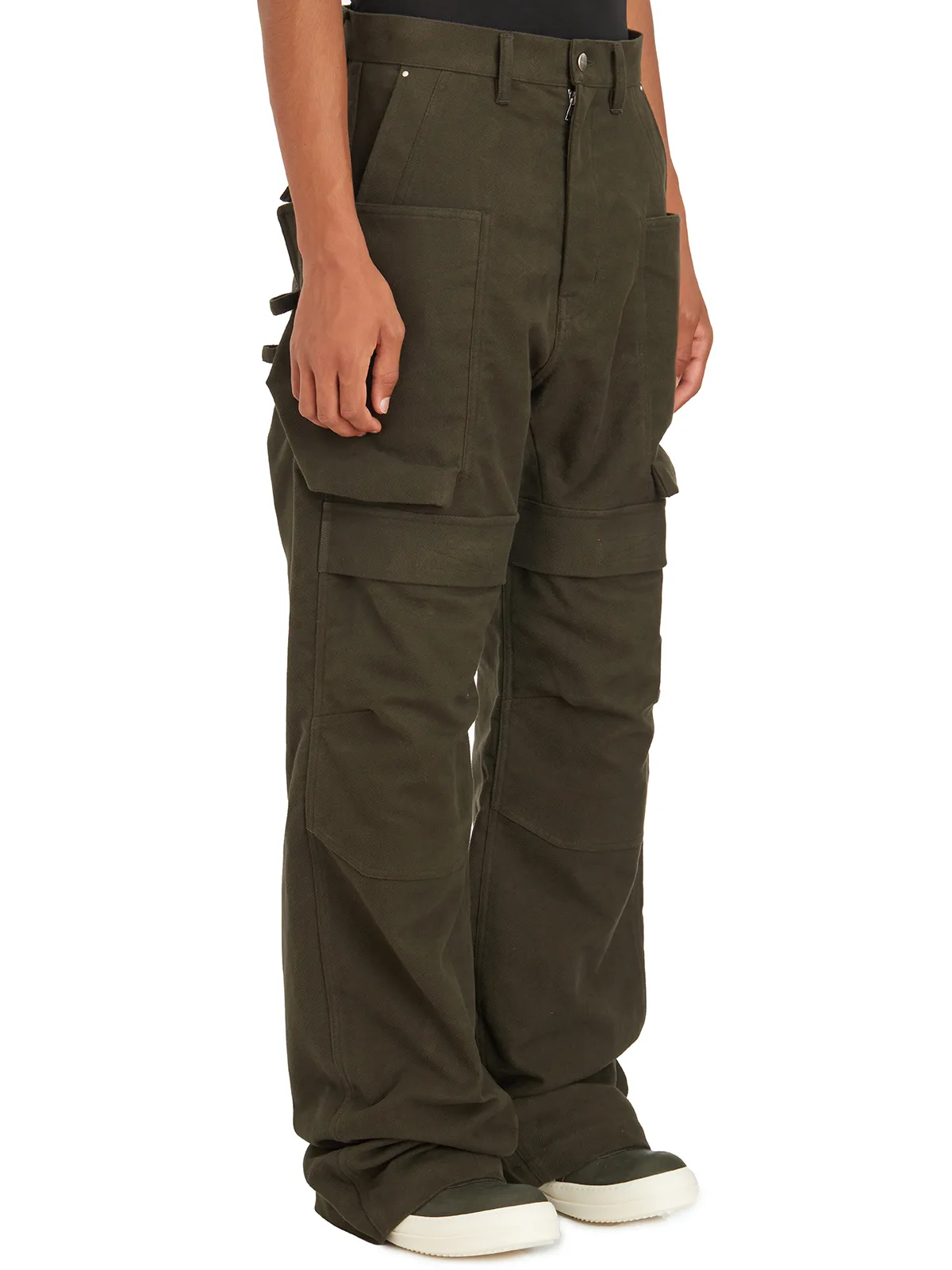 RICK OWENS  PANTALONI STEFAN CARGO FOREST 