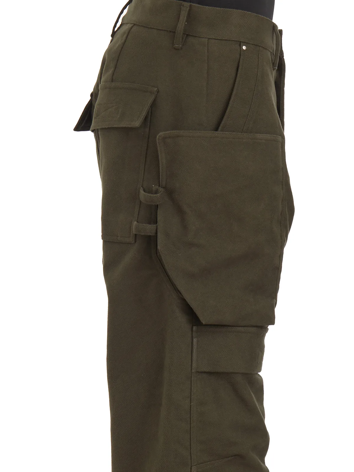 RICK OWENS  PANTALONI STEFAN CARGO FOREST 