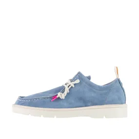 Scarpe Allacciate Donna Panchic P19 Suede Azzurro