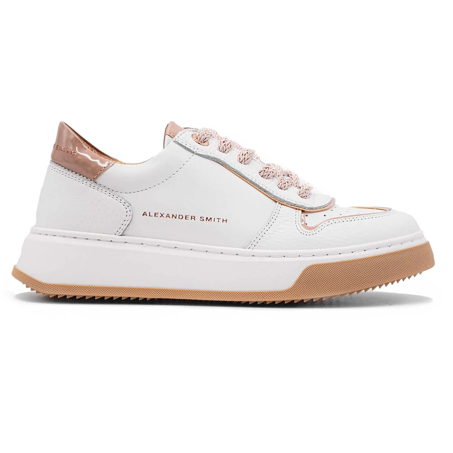 Sneakers Alexander Smith Donna Harrow Bianco Dai Lacci Laminati