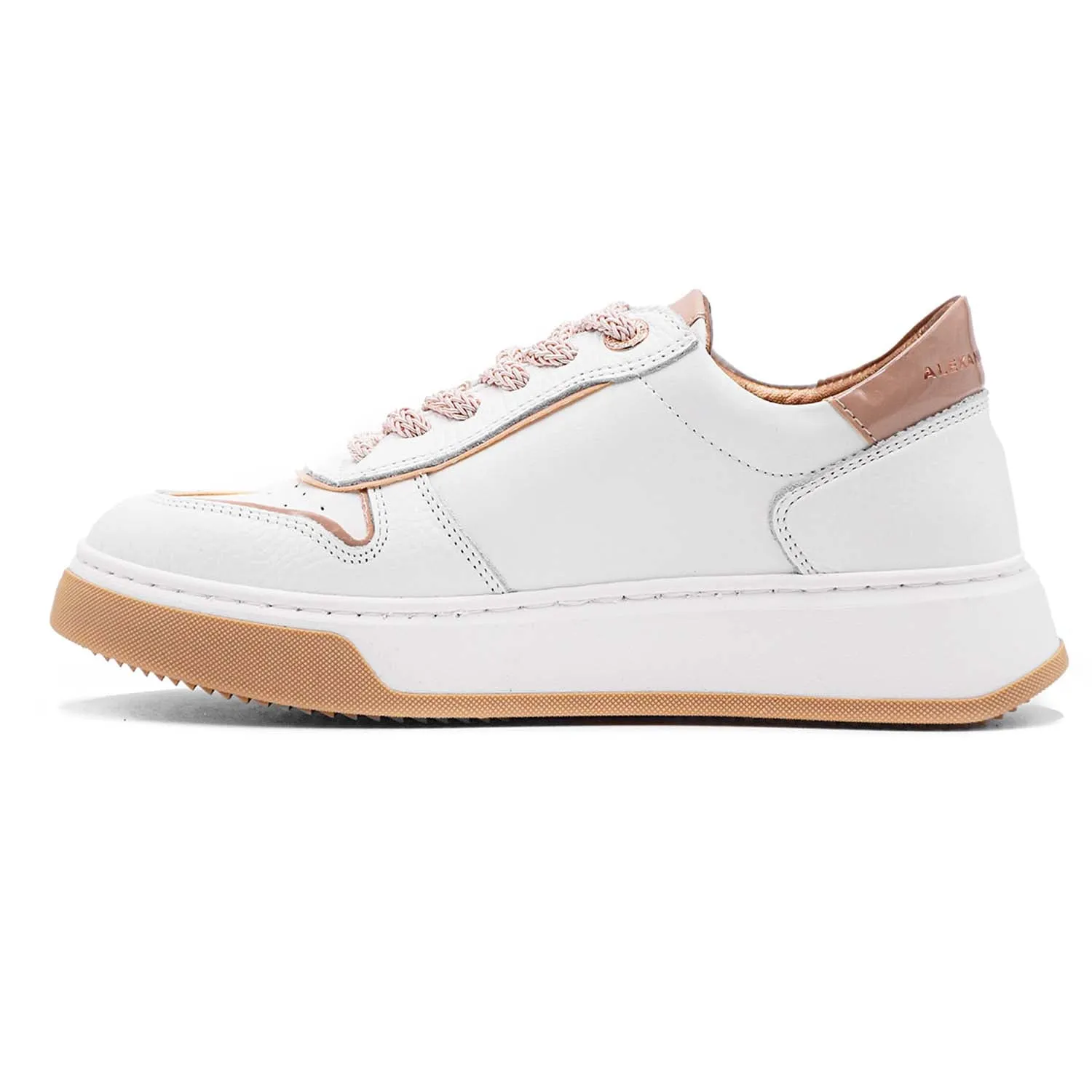 Sneakers Alexander Smith Donna Harrow Bianco Dai Lacci Laminati