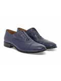 Stringata Guidi Calzature STILE INGLESE in pelle blu