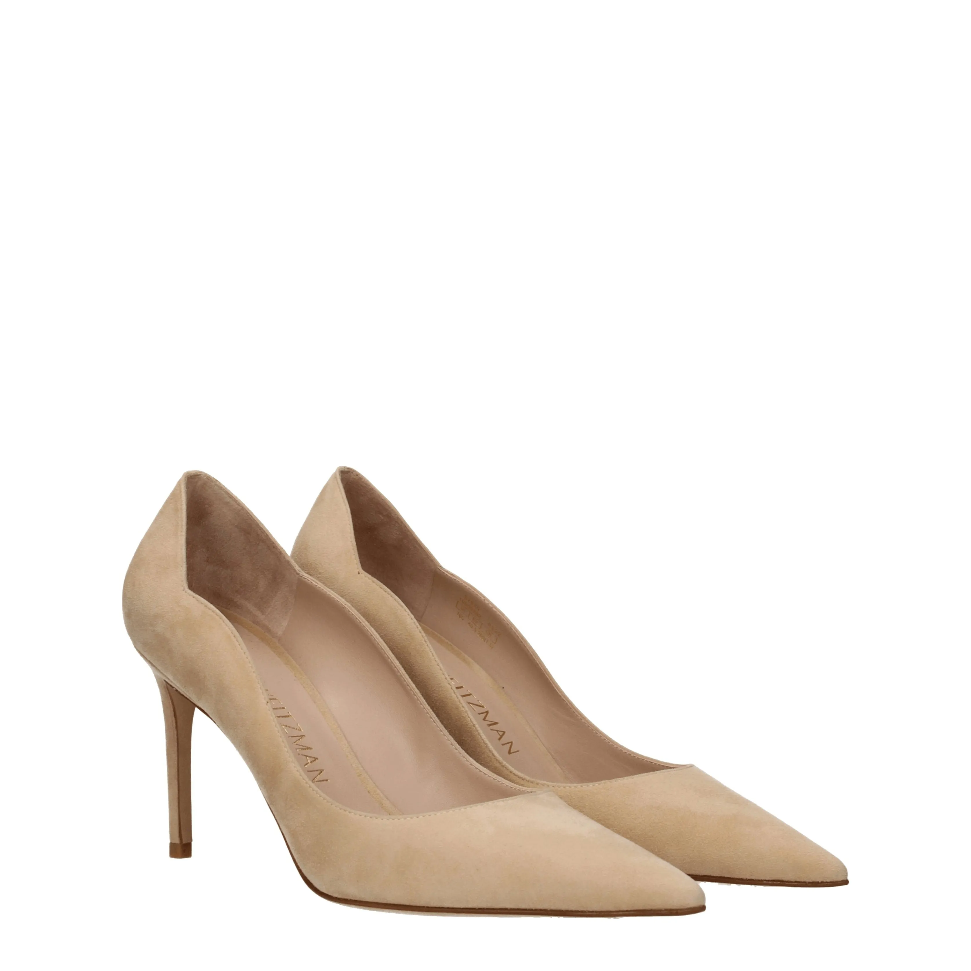 Stuart Weitzman Décolleté Donna Camoscio Beige