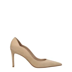 Stuart Weitzman Décolleté Donna Camoscio Beige