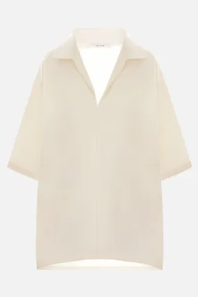  THE ROW blusa oversize Wen in lana, seta e lino 