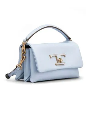 TOD'S Accessori,Borse Borsa Flap T Timeless in Pelle Azzurra, Micro 