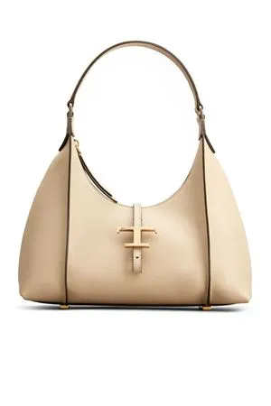 TOD'S Accessori,Borse Borsa Hobo T Timeless in Pelle Beige, Piccola 