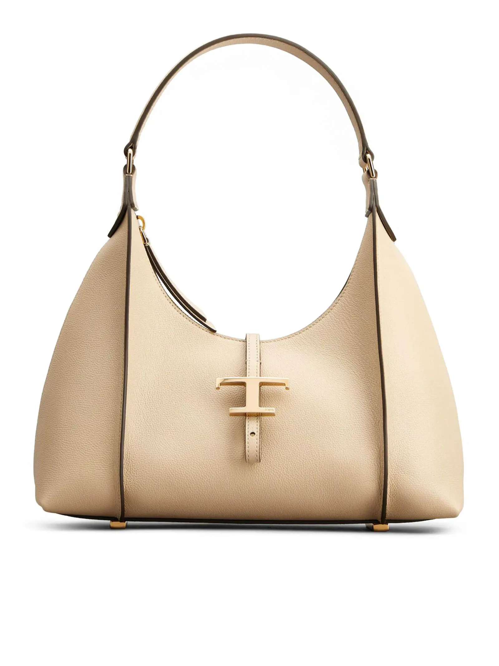 TOD'S Accessori,Borse Borsa Hobo T Timeless in Pelle Beige, Piccola 