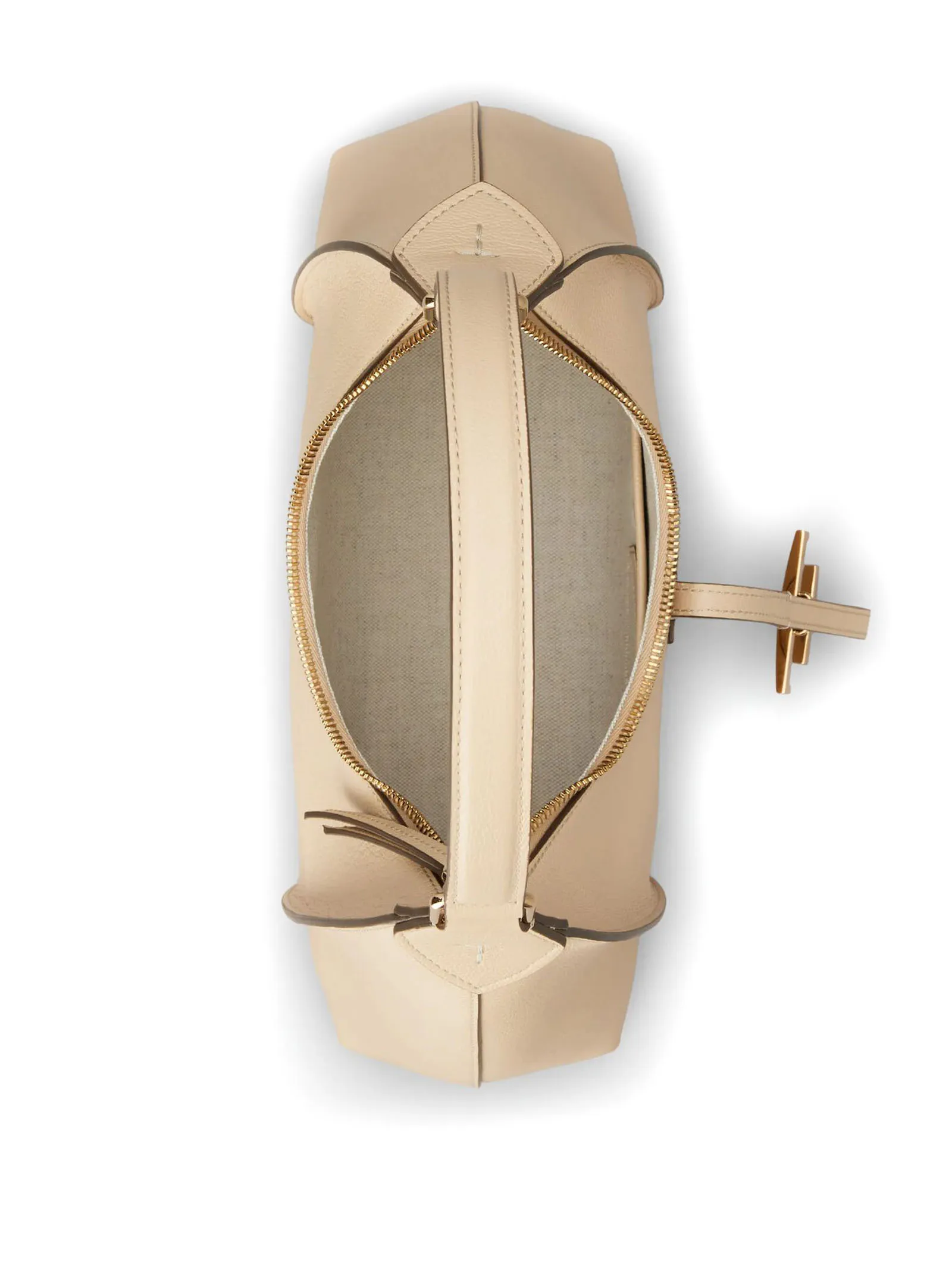 TOD'S Accessori,Borse Borsa Hobo T Timeless in Pelle Beige, Piccola 