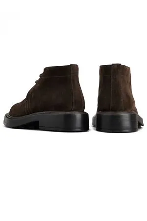 TOD'S Calzature,Scarpe Desert Boots in camoscio marrone scuro 