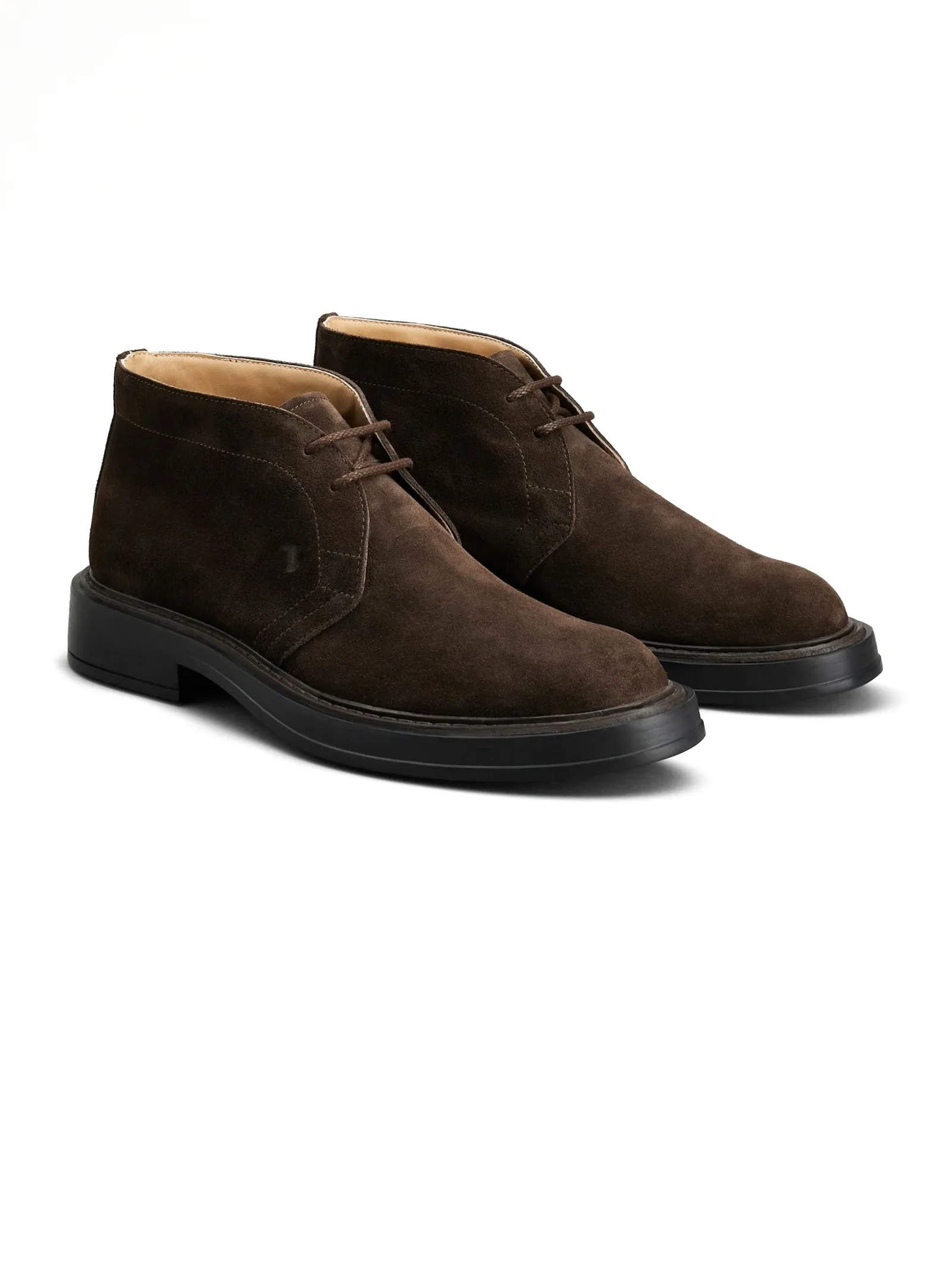 TOD'S Calzature,Scarpe Desert Boots in camoscio marrone scuro 