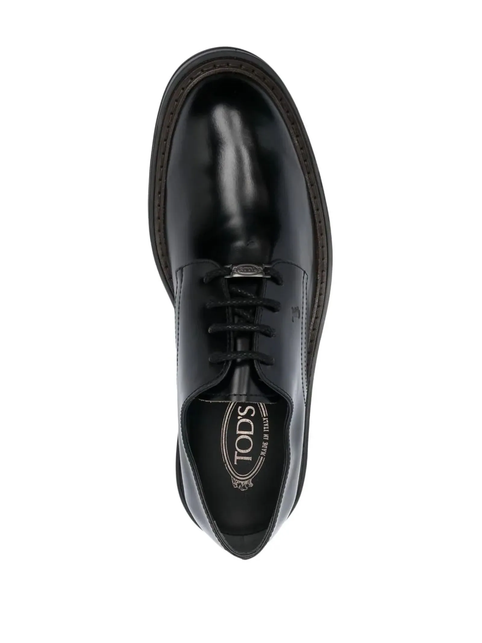 TOD'S Calzature,Scarpe Stringata in pelle nera 