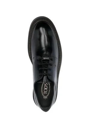 TOD'S Calzature,Scarpe Stringata in pelle nera 