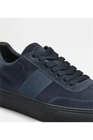 TOD'S Calzature,Sneakers Sneakers in Pelle Scamosciata Blu 