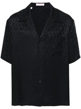   Valentino Garavani  Camicia maniche corte blu  