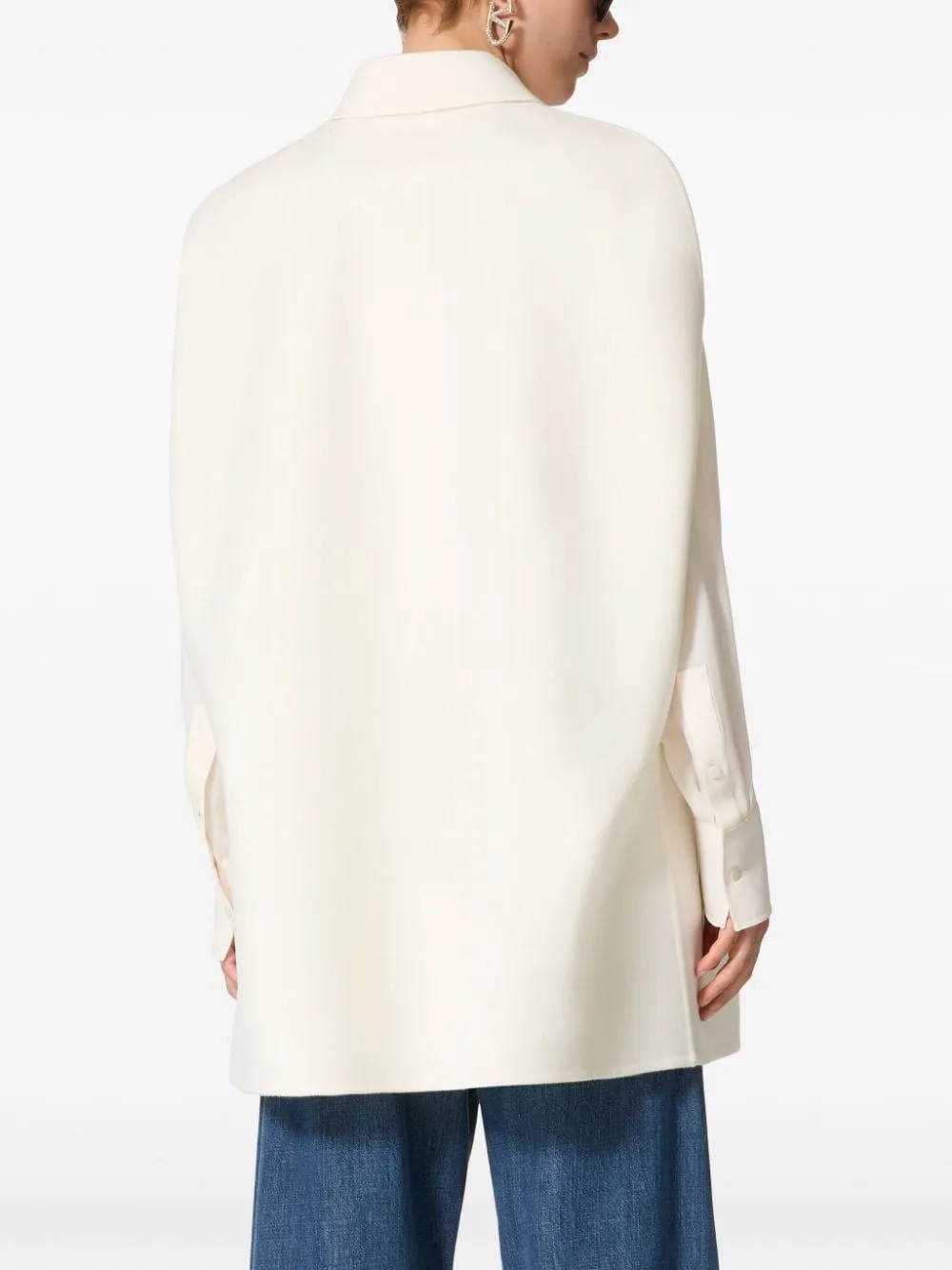   Valentino Garavani  CAPE COMPACT DRAP WHITE  