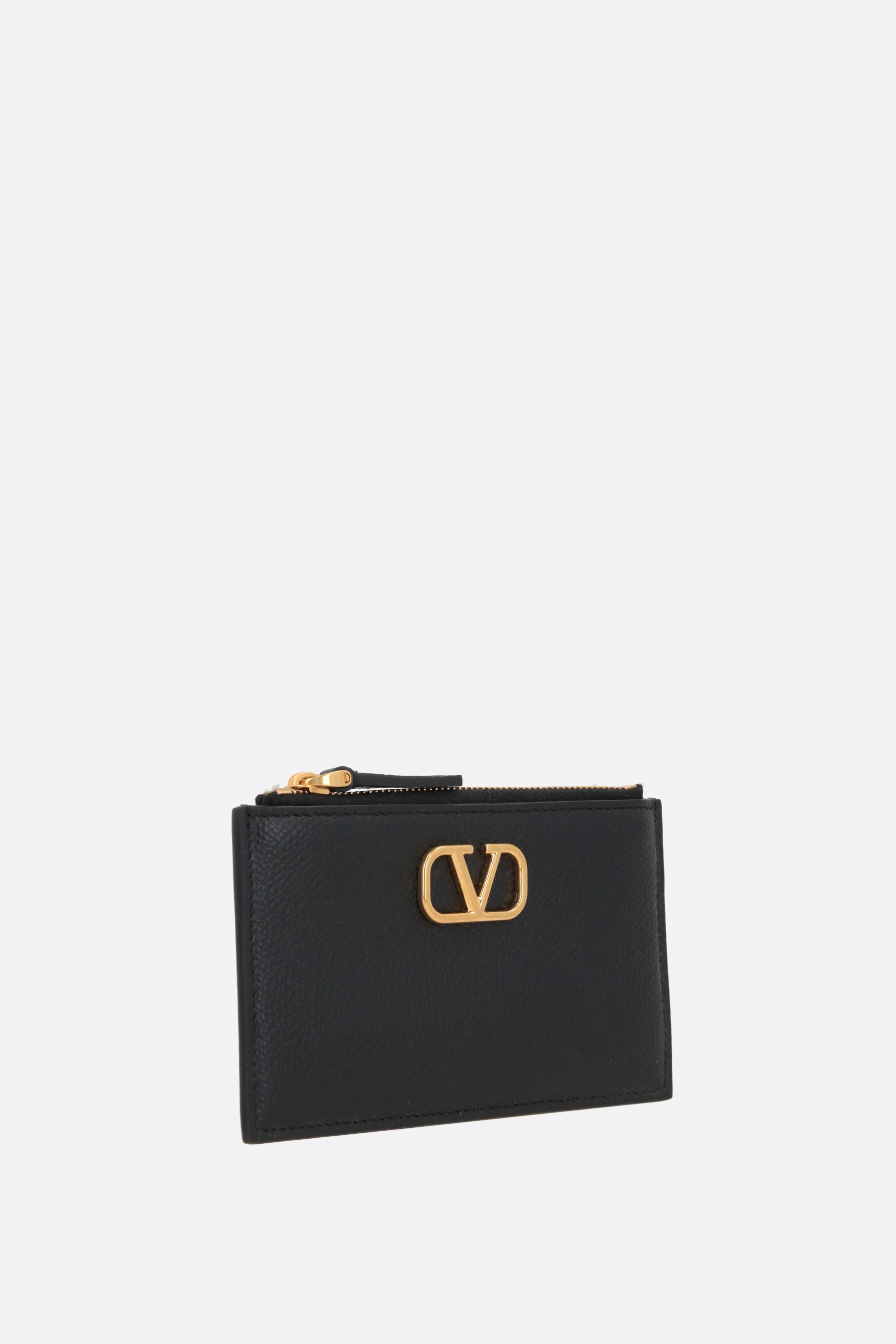  VALENTINO GARAVANI porta carte con zip VLogo Signature in pelle martellata 