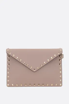  VALENTINO GARAVANI pouch Rockstud in pelle liscia 